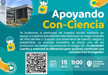 Facultad de Ciencias invita a evento solidario para apoyar a damnificados de incendios