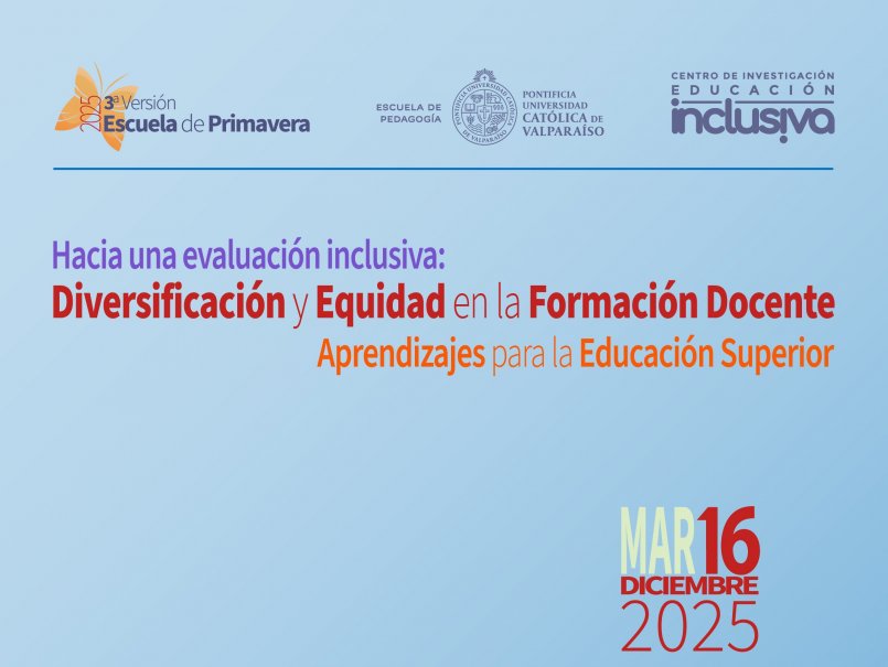 EduInclusiva inaugurará 3ª Escuela de Primavera 2025 con foco en contextos universitarios