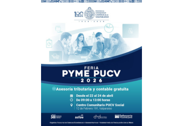 Feria Pyme PUCV 2026 ofrecerá asesorías gratuitas para apoyar la Operación Renta