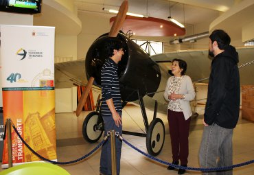 Avión utilizado para efectuar el primer cruce de la Cordillera de los Andes se expone en la FIN-PUCV