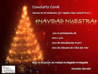 Concierto “Navidad nuestra” en la Capilla PUCV