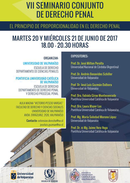 VII Seminario conjunto de Derecho Penal: "El principio de proporcionalidad en el Derecho Penal"