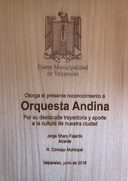 Orquesta Andina PUCV recibió reconocimiento de la Municipalidad de Valparaíso