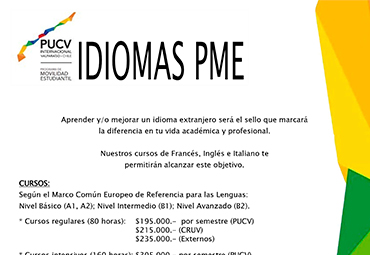 Inscripciones abiertas para cursos de idiomas PME de segundo semestre de 2019