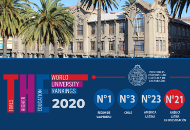 PUCV ocupó el tercer lugar entre las mejores universidades de Chile según Ranking Times Higher Education 2020