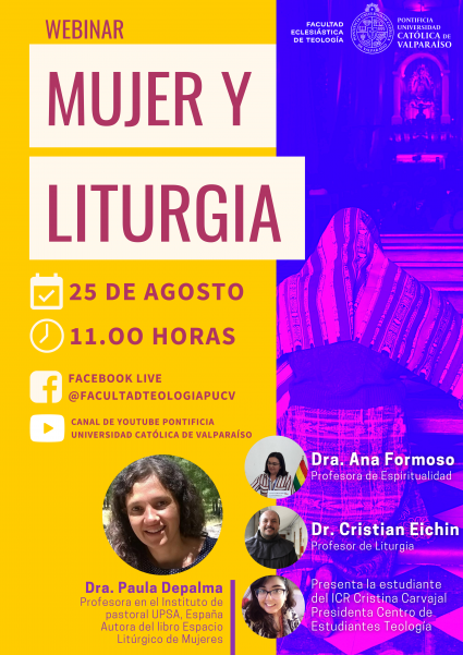 Facultad de Teología PUCV organizará Webinar "Mujer y Liturgia"