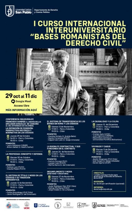 I Curso Internacional Interuniversitario “Bases romanistas del Derecho civil”