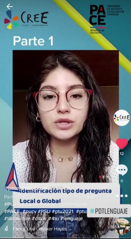 Estudiantes de PACE CREE refuerzan sus competencias PTU a través de Tik Tok e Instagram