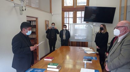 Seminarista de la diócesis de San Bernardo rinde su examen de grado de Bachiller Canónico en Teología