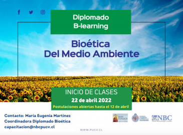 Inscríbete en el Diplomado b-Learning en Bioética del Medioambiente 2022