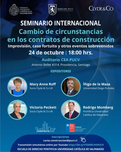 Seminario internacional "Cambio de circunstancias en los contratos de construcción. Imprevisión, caso fortuito y otros eventos sobrevenidos"