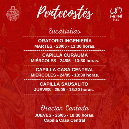 Celebración de Pentecostés en la PUCV