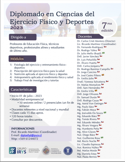 Diplomado en Ciencias del Ejercicio Físico y Deporte