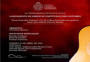 Lanzamiento de libros de partituras para guitarra