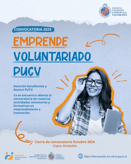 Convocatoria Emprende Voluntariado PUCV 2024