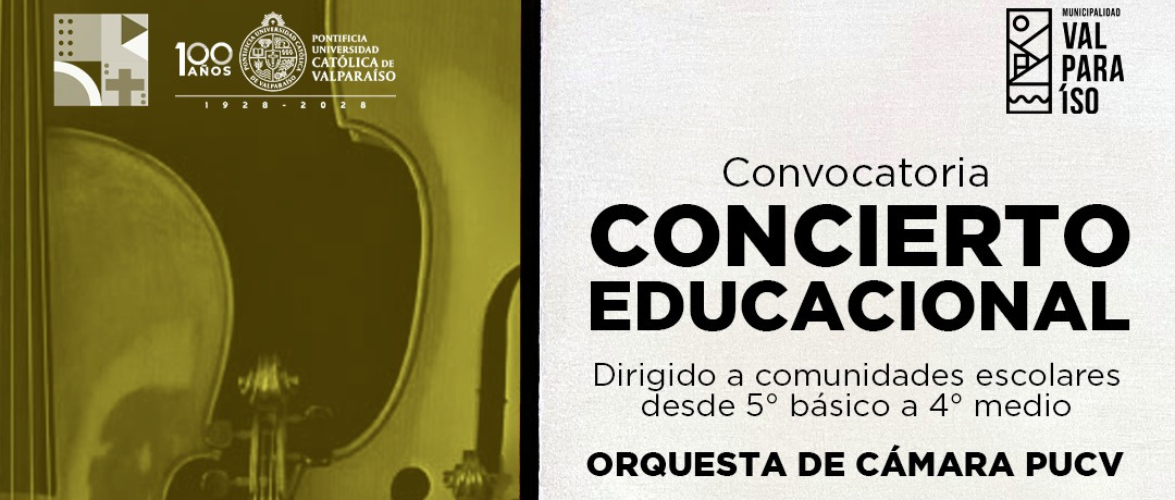 Se invita a comunidades escolares a participar en Concierto Educacional de la Orquesta de Cámara PUCV