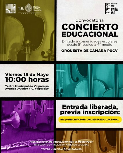 Se invita a comunidades escolares a participar en Concierto Educacional de la Orquesta de Cámara PUCV